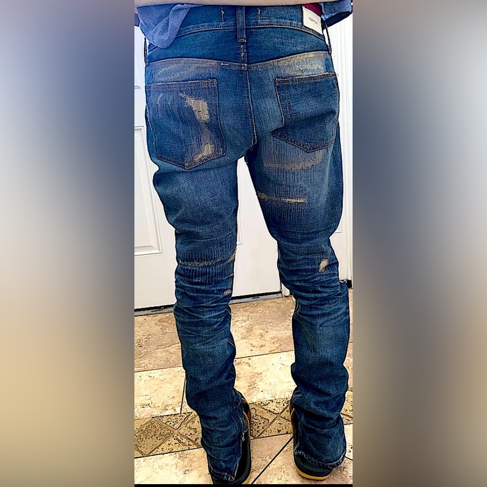 COPY - NEW W O T 🚨 Fear of god zipper ankle distressed by hand Japanese selvedge - Picture 4 of 17